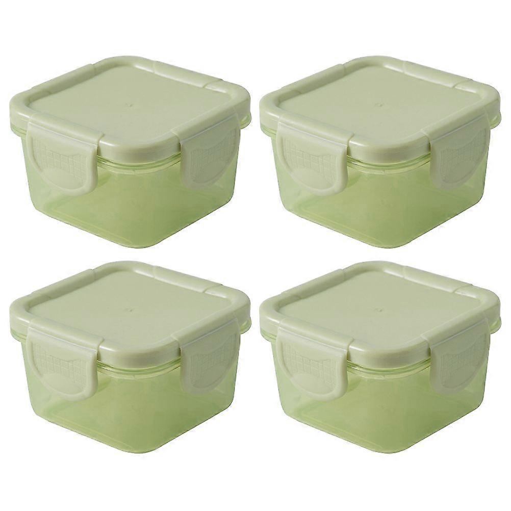 4Pcs Mini Fresh-Keeping Boxes Lidded Vegetables Containers Condiment Case