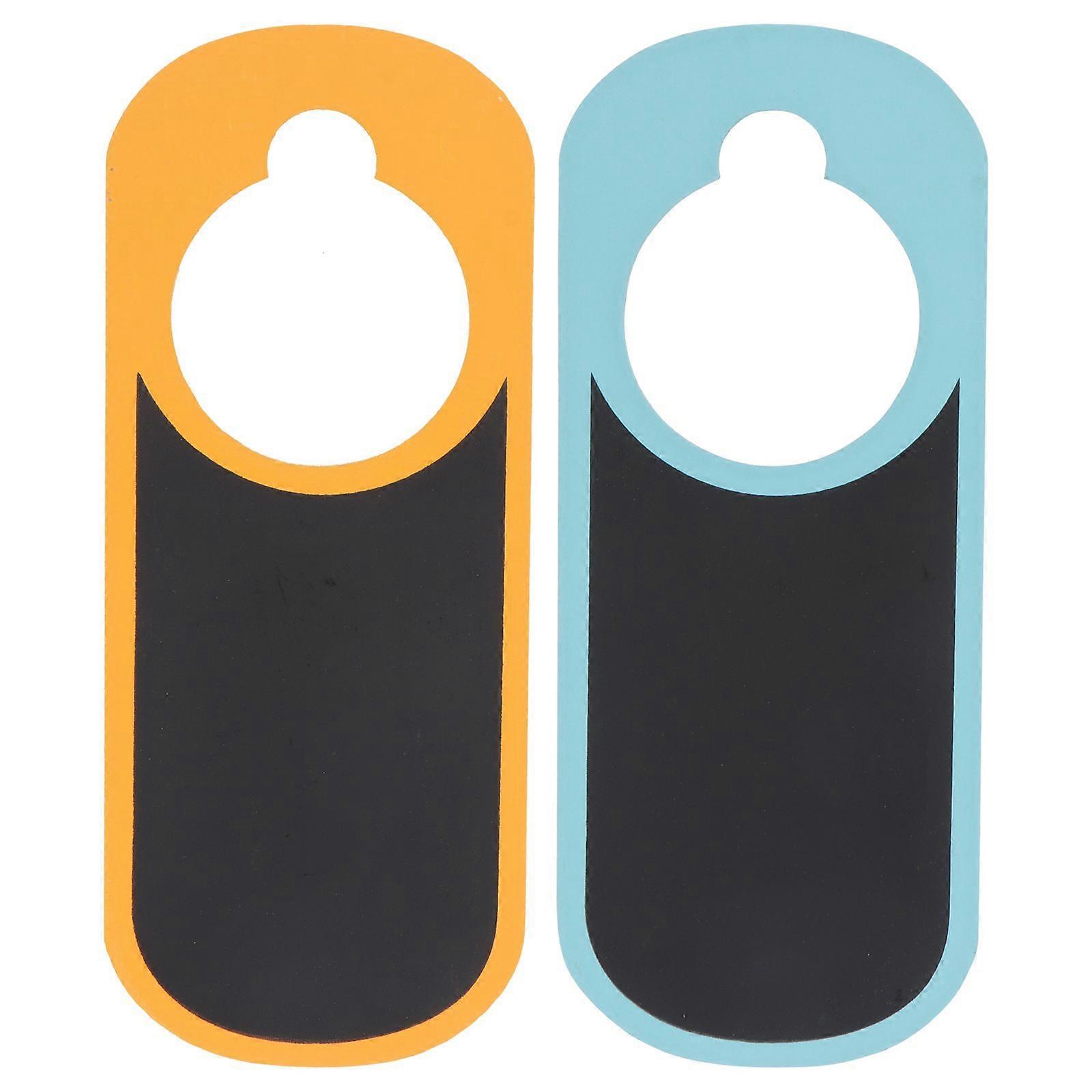 2 Pcs Do Not Disturb Door Hanging Sign Double Sided Message Board Blackboard(Red and Blue)