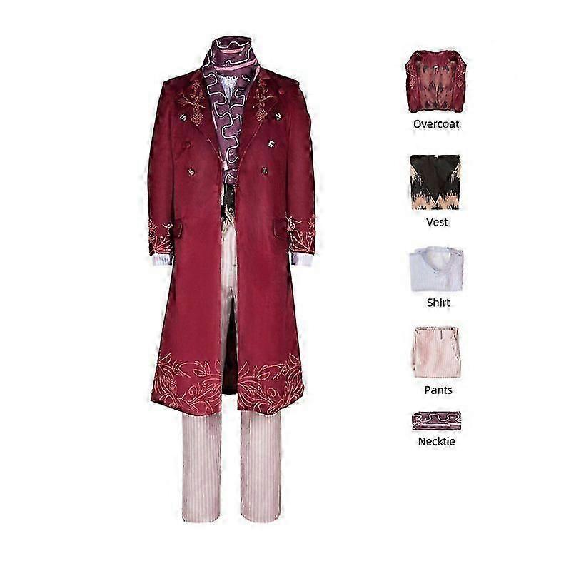 Wonka Cosplay Set for Men's Halloween Disguise Carnival Party Costume