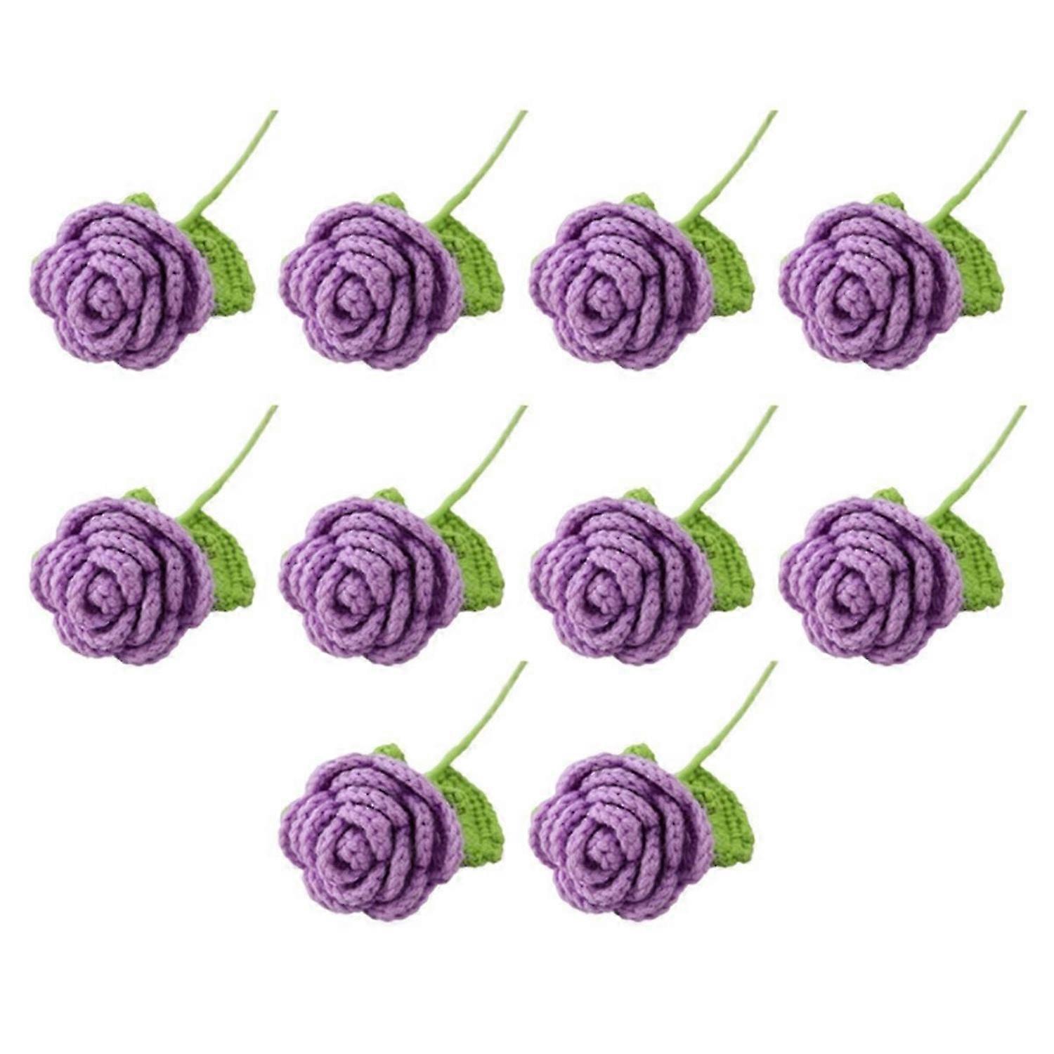 Handmade knitted rose artificial flowers,B