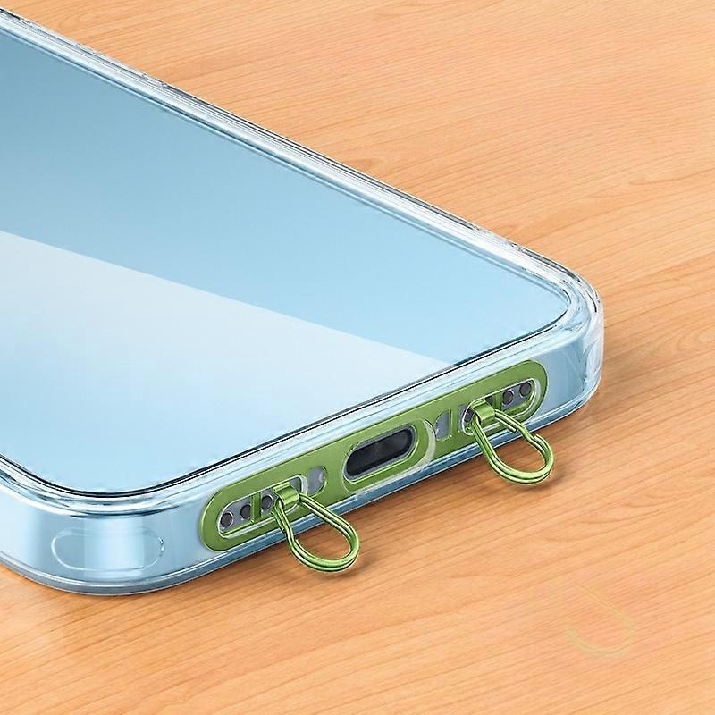 Metal Phone Hanging Tether Tab Upgraded Double Buckle Hole Ring Cell Phone Lanyard Patch Strap Replacement Part For iPhone Cases
