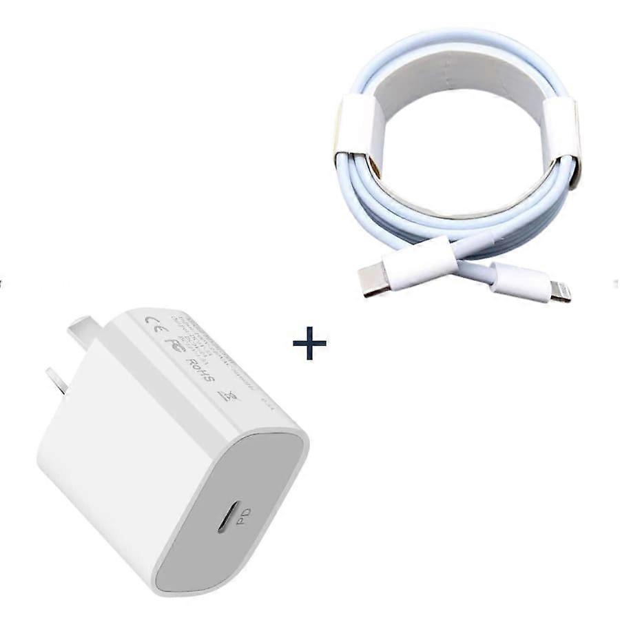 Type-c To Lightning Cable (1m) & Wall Plug (nz / Aus)