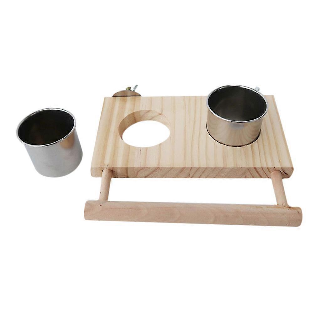 Parrot Feeder Stainless Steel Feeding Bowl Durable for Birds