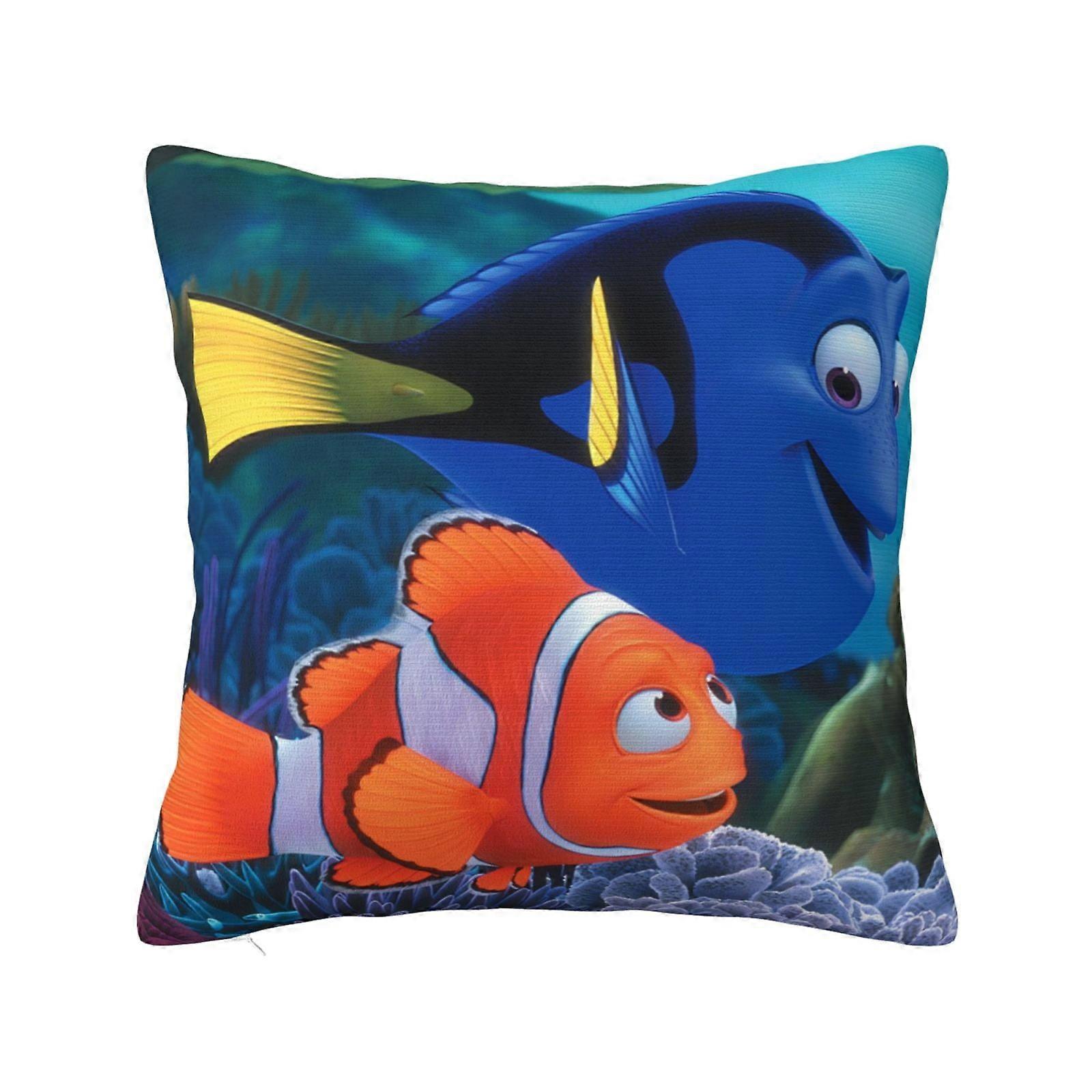 Finding Nemo Super Soft Pillow Case Cover with Zipper for Bedroom, Sofa, Couch,Cozy Fuzzy Pillow Shams for All Seasons Square Pillow
