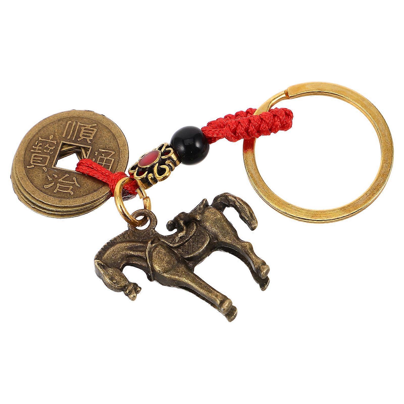 Feng Shui Accessories Brass Car Pendant for Wealth 4Pcs Set