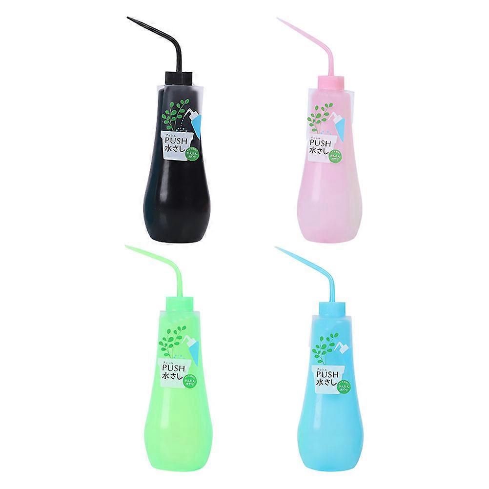 Irrigation Watering Can Curved Spout Home Use 250ML Assorted Color Washing 4Pcs