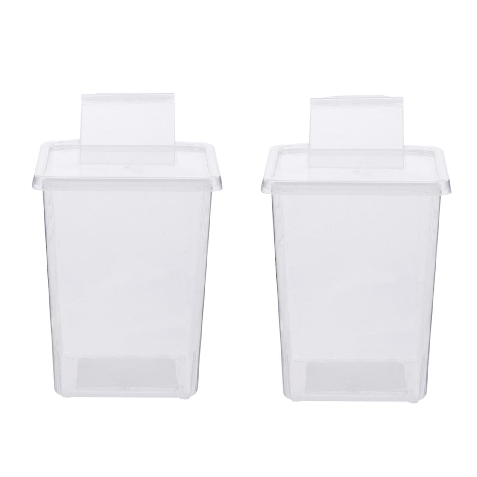 Reptile Nesting Box Mini Reptile Tank Lizard Habitat Set For Turtle Lizard 9x11cm Transparent Feeding 2Set