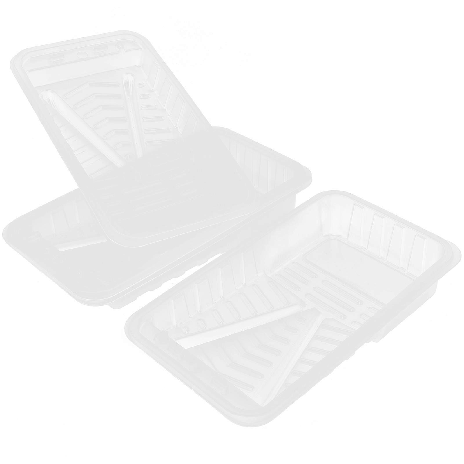 Transparent Paint Roller Tray For DIY Projects 29x16.5cm Durable Use Painting Supplies 12 Pcs