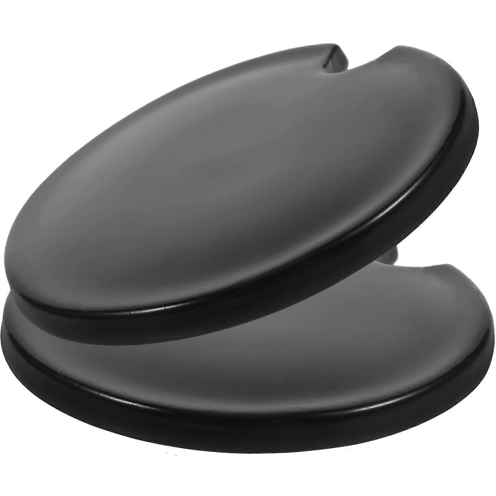 Black Round Ceramic Cup Lid for Cup Use with Hole 4Pcs Mug Covers