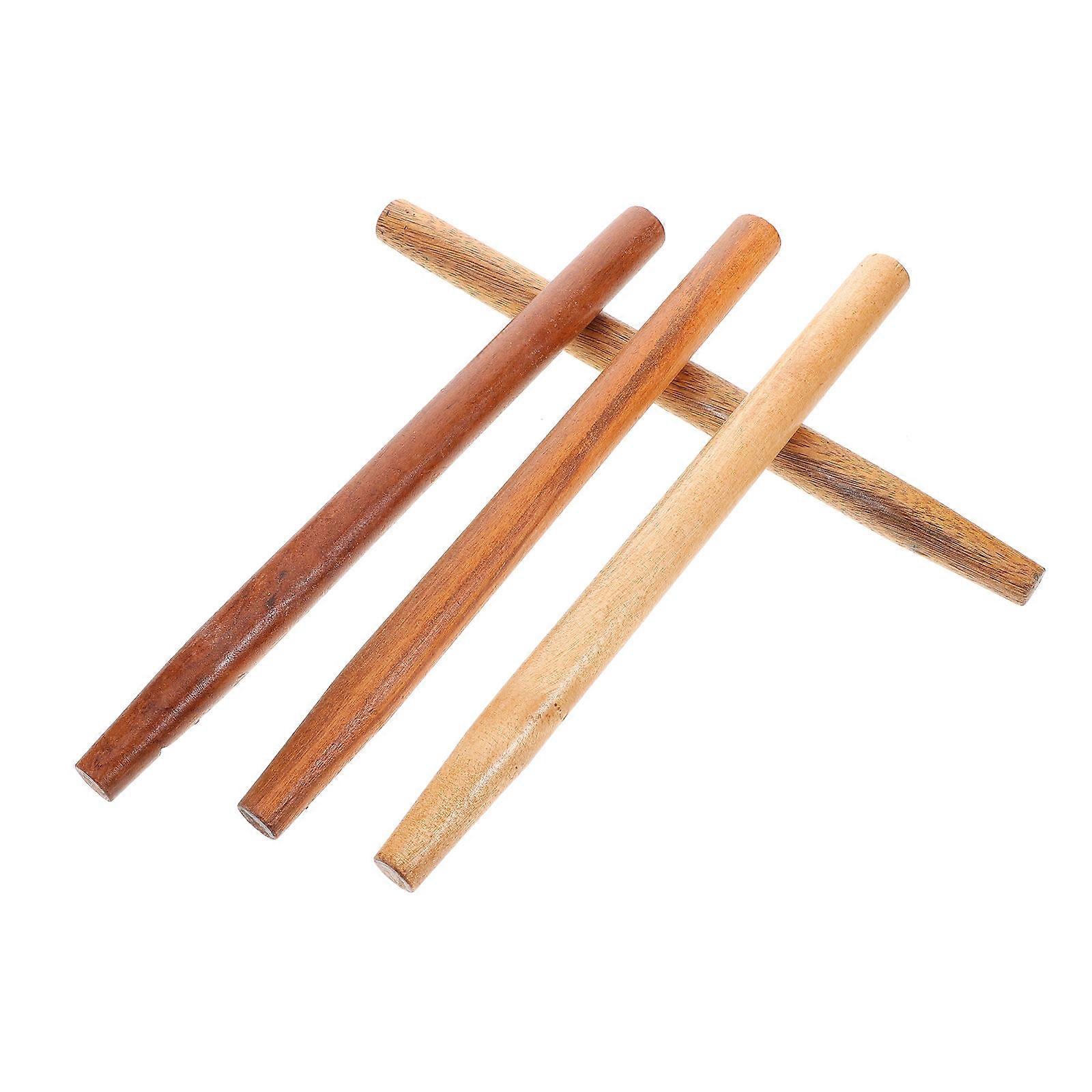 Durable Brown Wood Handle for Garden Tools Replacement 8Pcs