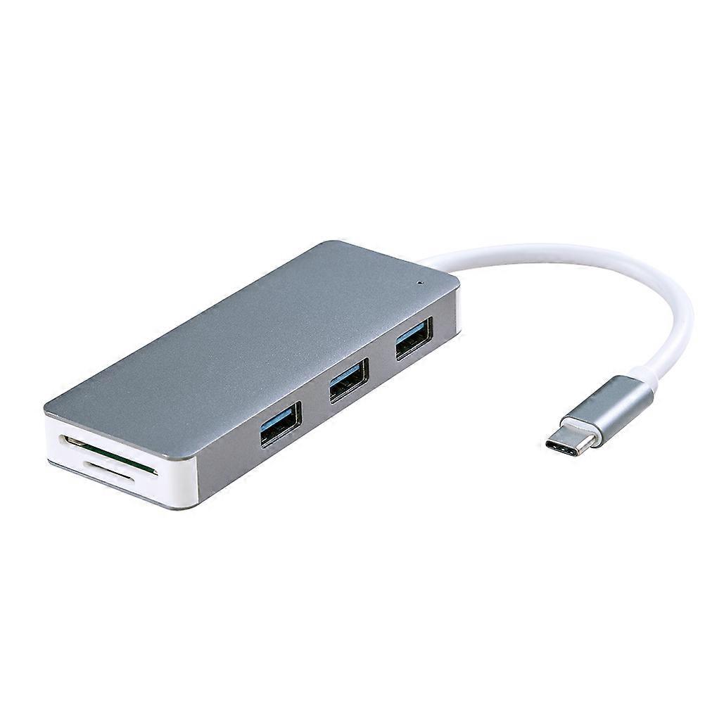 Type Single USB 3.0 Hub Data USB Ports 3Pcs Grey