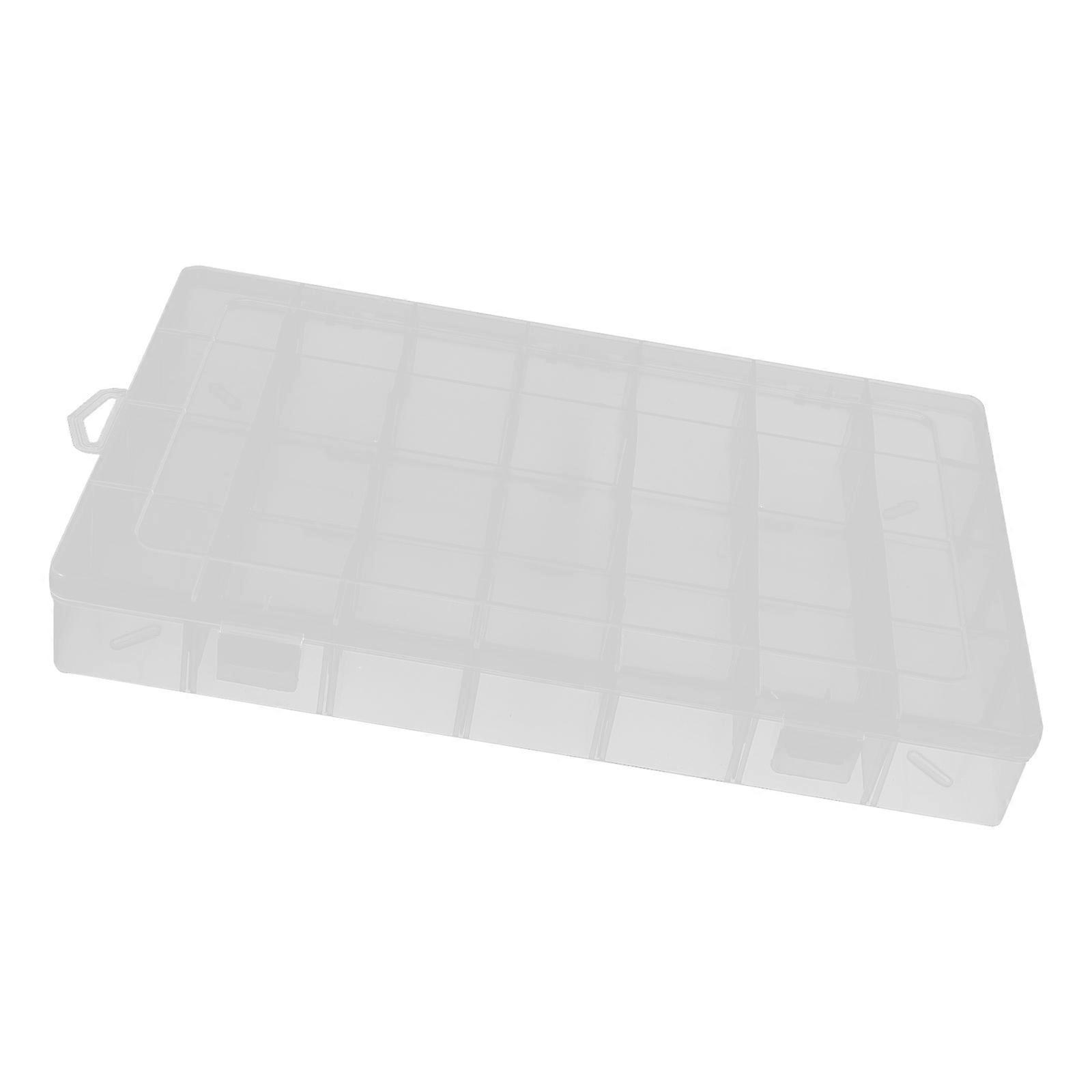 Clear Jewelry Storage Box for Organization 28-Grid Adjustable Container