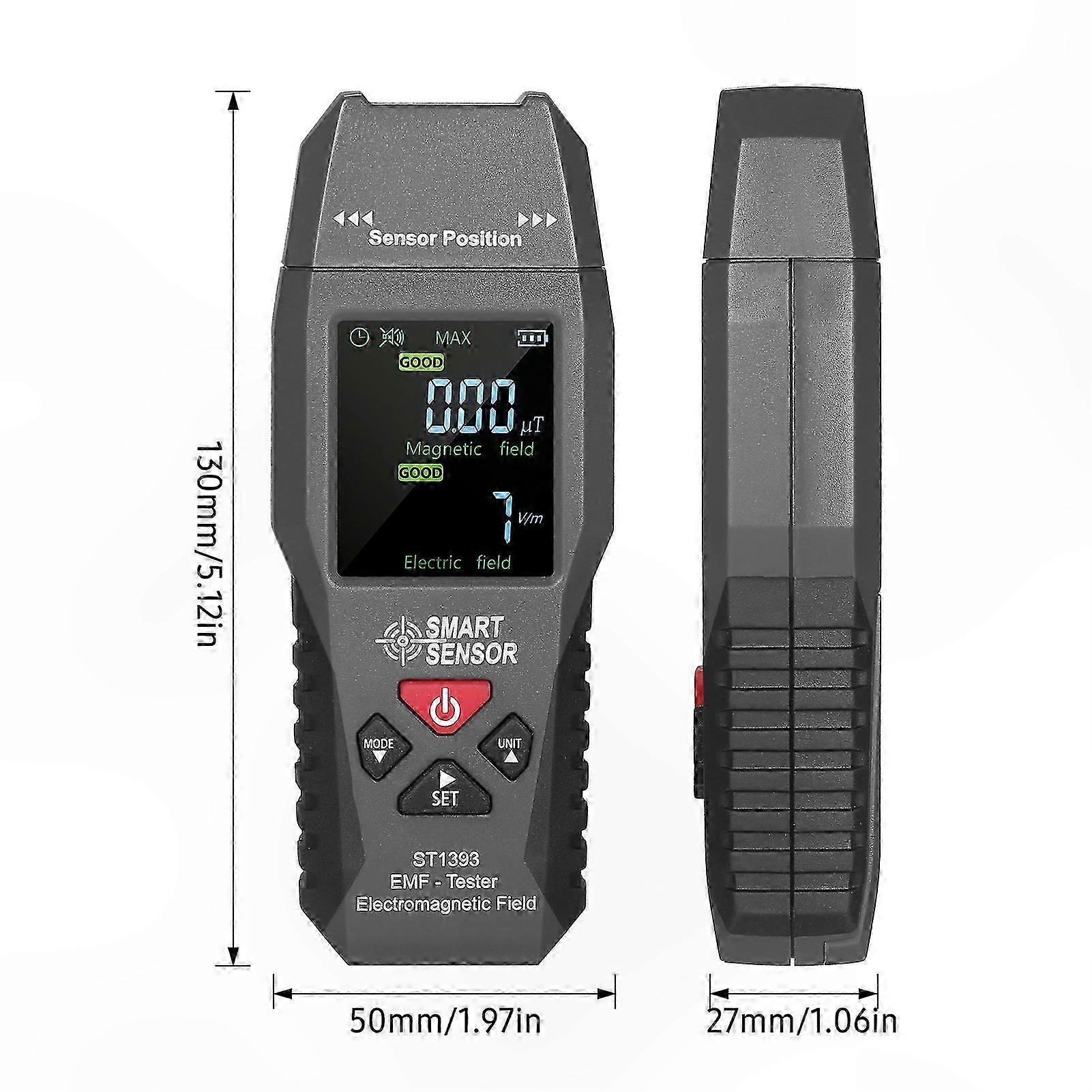 SMART SENSOR ST1393 Portable EMF Meter, Digital LCD Electromagnetic Field Detector