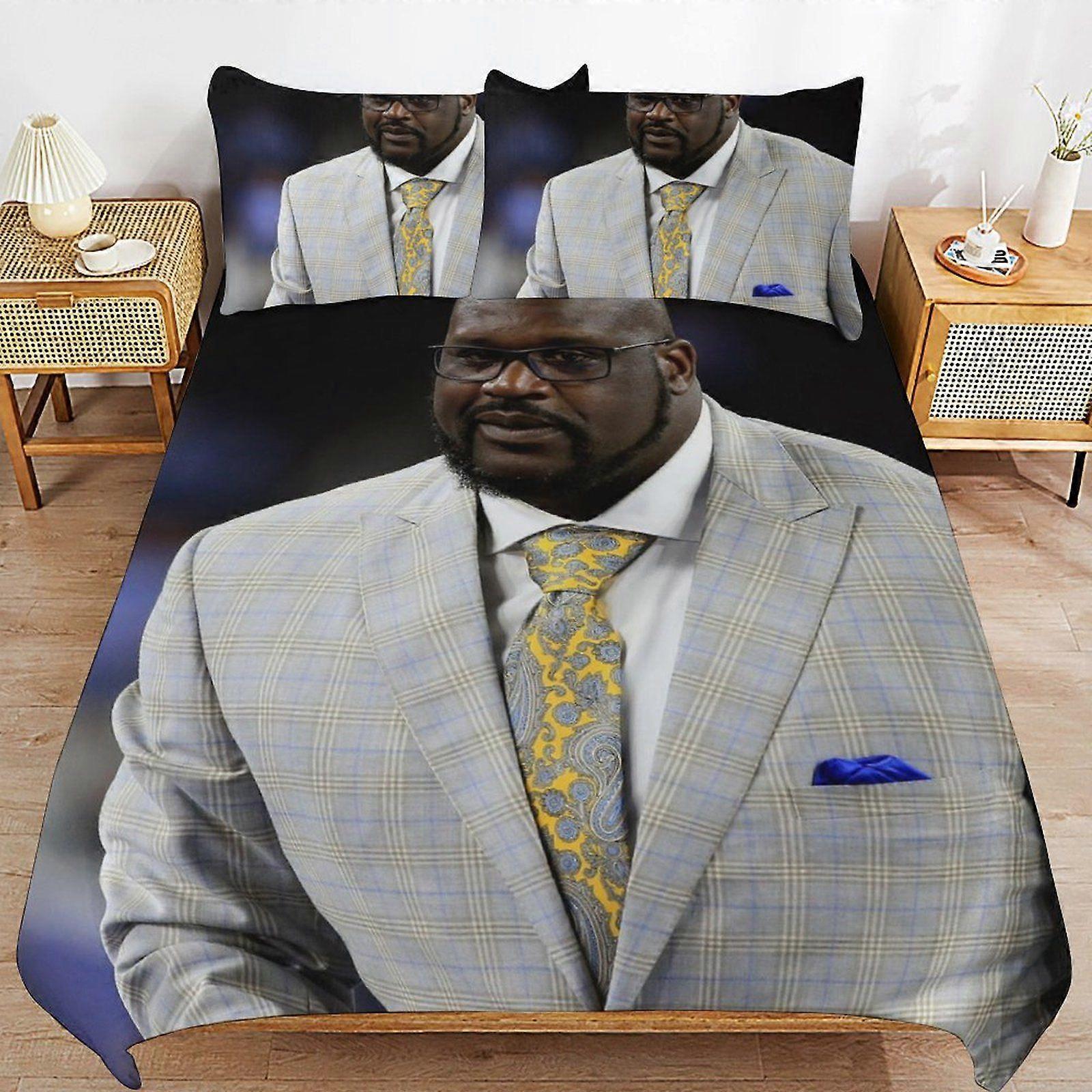 S152 Shaquille O'Neal Breathable Layer Comfortable Feel Soft Durable Fabric Bedding Duvet Cover Sets with Secure Closure A152