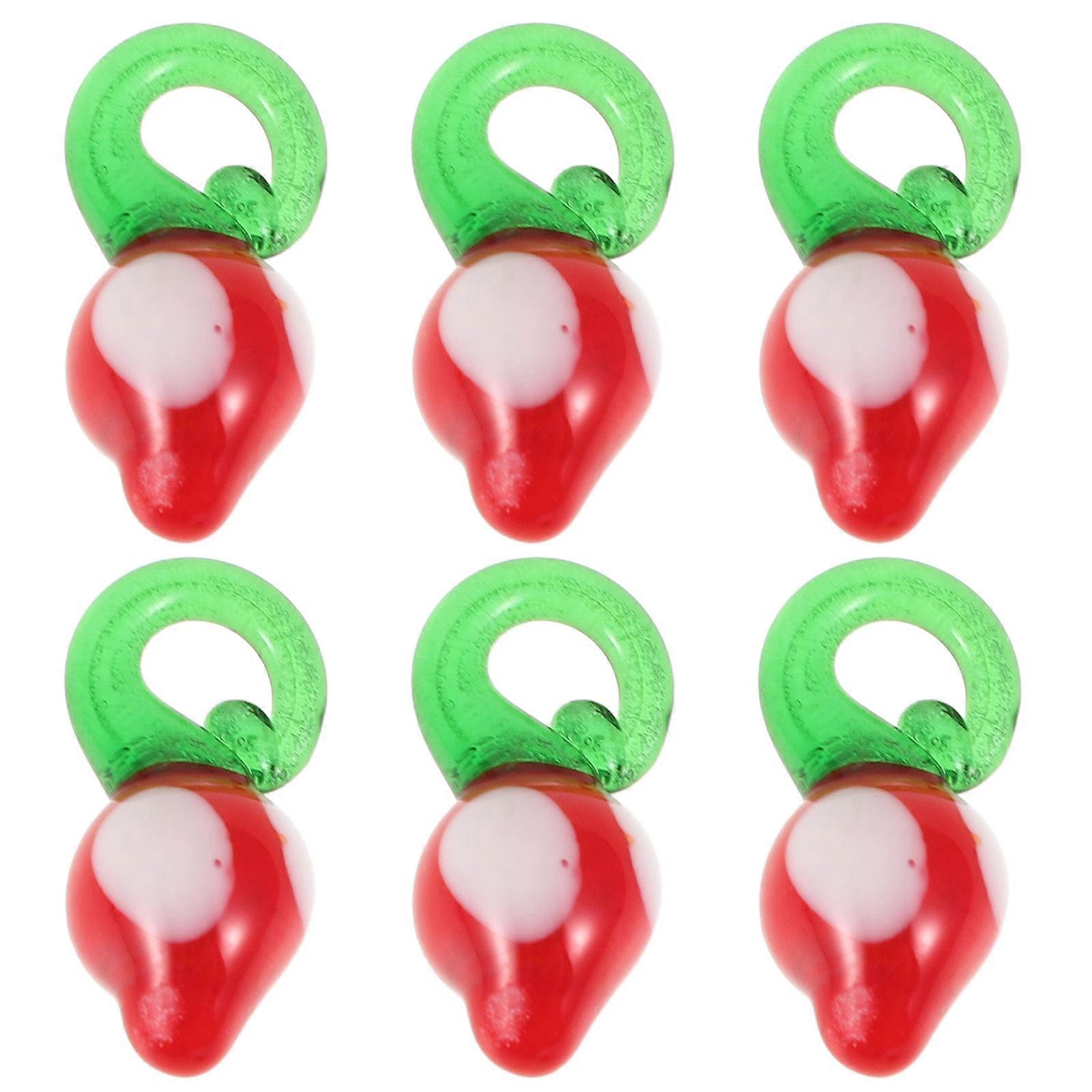18Pcs Red Glass Charms for Jewelry Making Creative Use