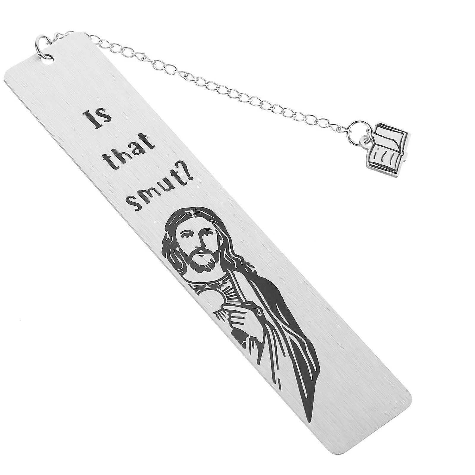 Fancy Bookmark Creative Titanium Steel Bookmark White Compact Size For Gifting Readers 1Pack