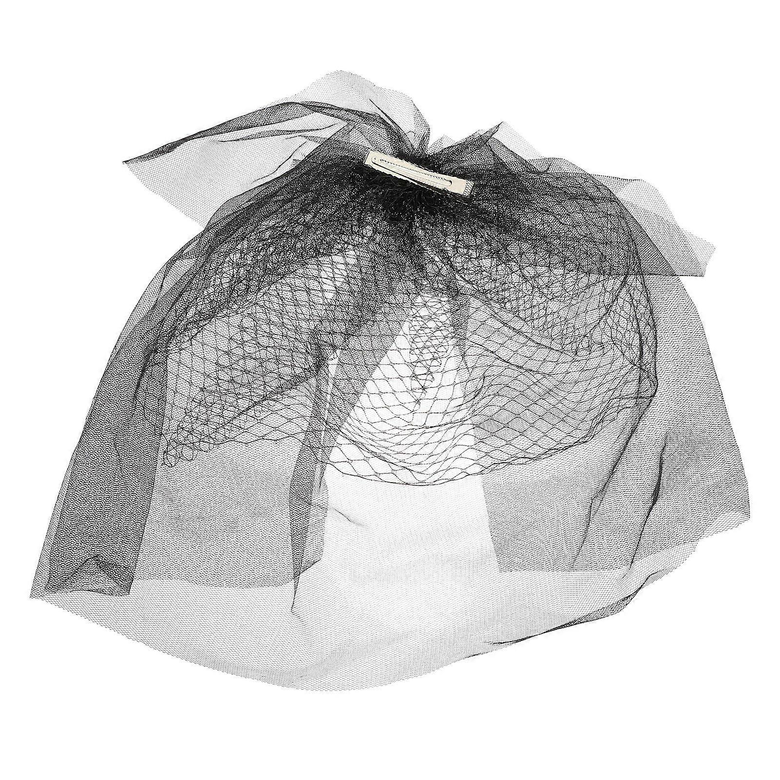 Black Delicate Bridal Veil Hair Accessory for 5Pcs Wedding