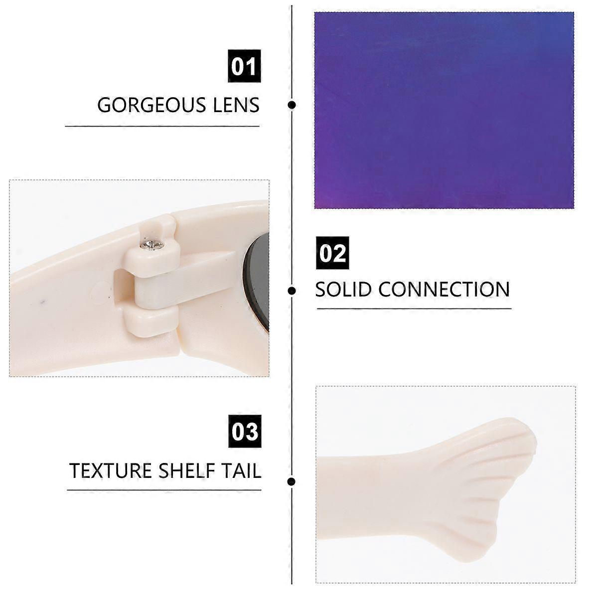 Pet Sunglasses Cat Windbreak Glasses for Outdoor Use 2Pcs Durable Plastic