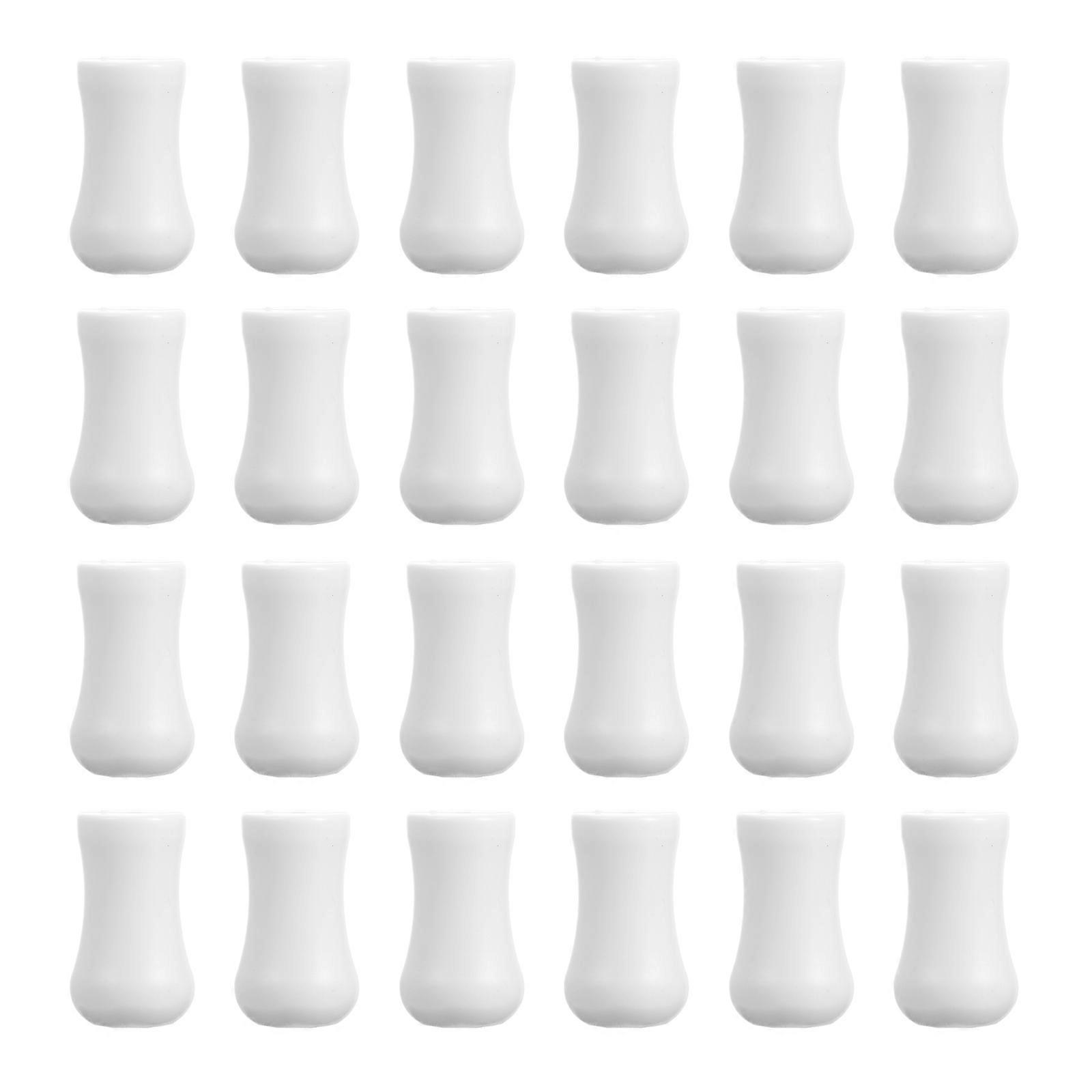 White Plastic Blind Cord Knobs Curtain Decoration Accessory 120Pcs