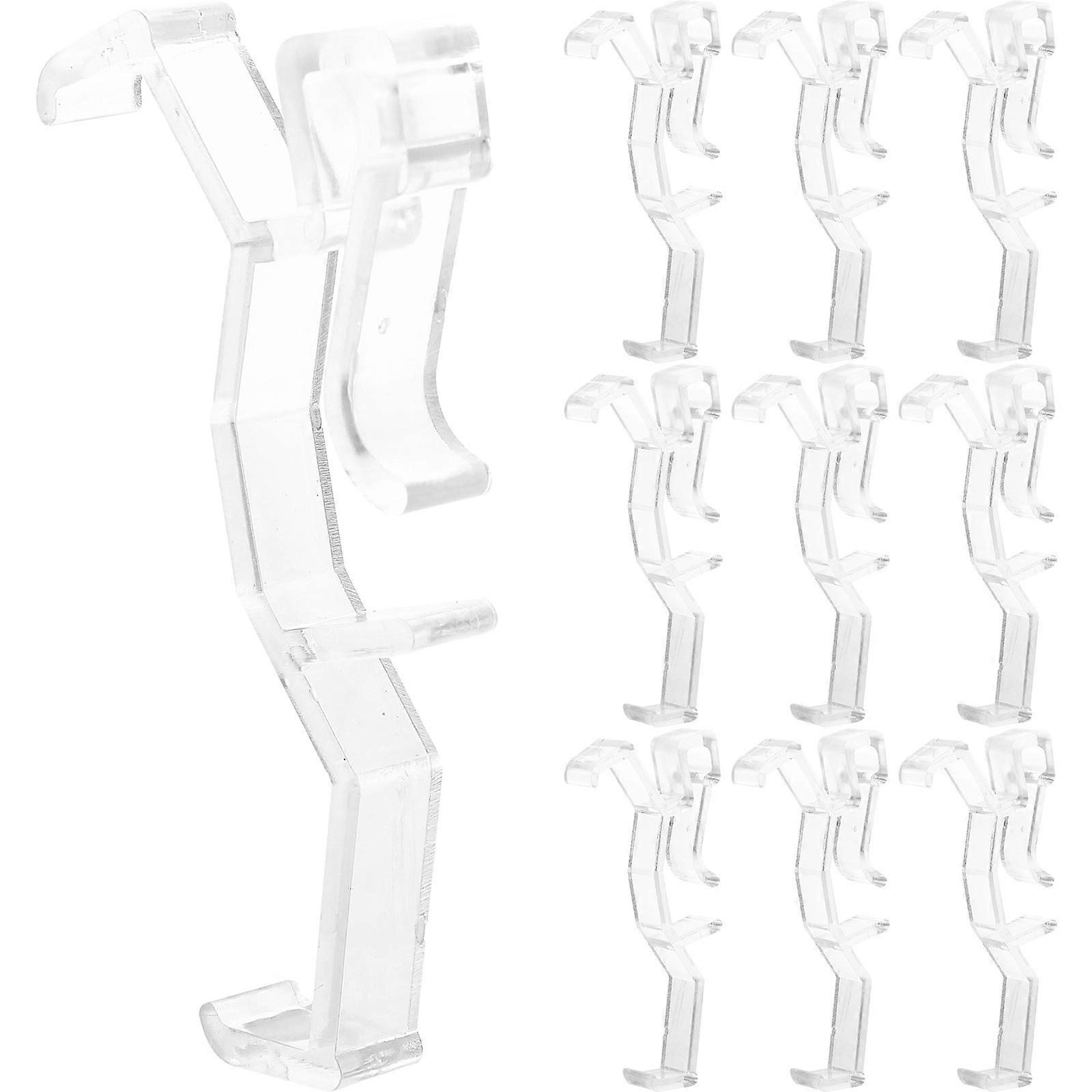 Valance Clips Transparent Plastic Blind Retainer for 60Pcs Package