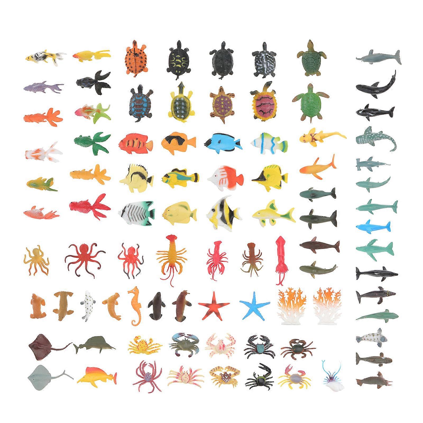 Plastic Ocean Animals Figures Model Imagination Development Children 88Set