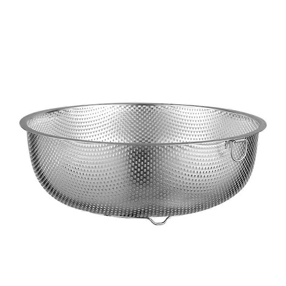 Stainless Draining Basket Multipurpose Kitchen Basket for Use 2Pcs Silver