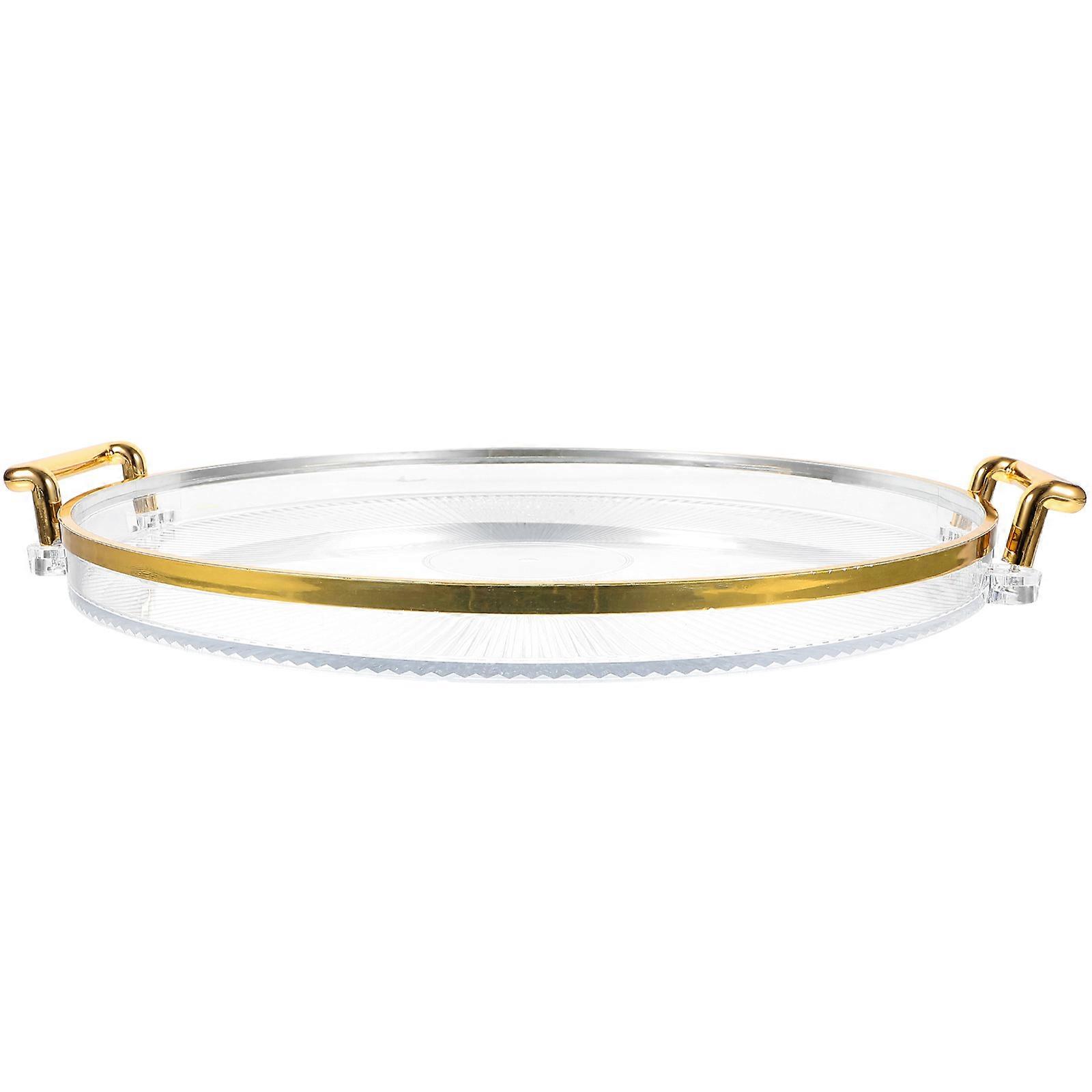 Transparent Snack Serving Tray for Home Use 4Pcs Round Trays