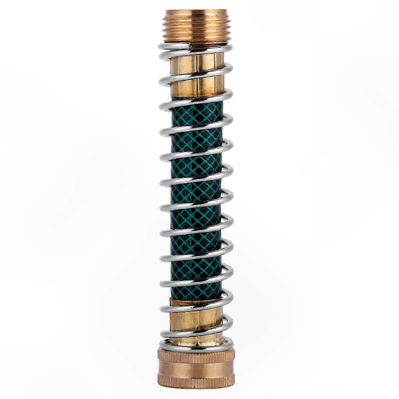 Flexible Spring Coil Hose Protector for Garden Faucet Extensions and Irrigation Fittings