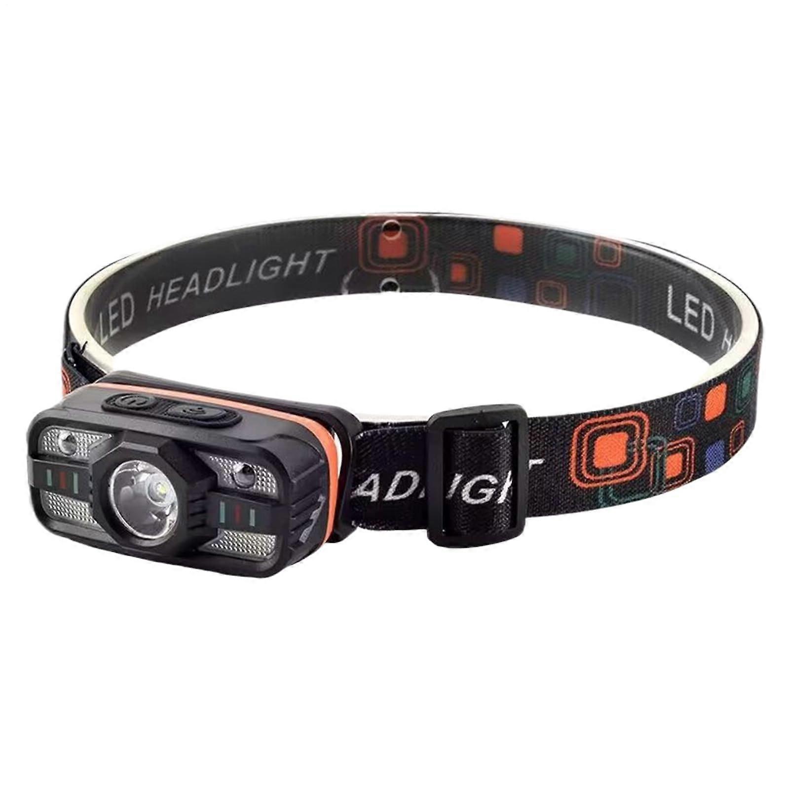 Head Lights for Forehead Rechargeable Headlamp for Adults Motion Sensor Waterproof Hiking Headlamp