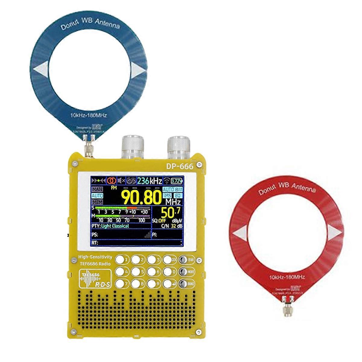 IPS Touch Screen High Sensitivity Receiver Radio With antenna