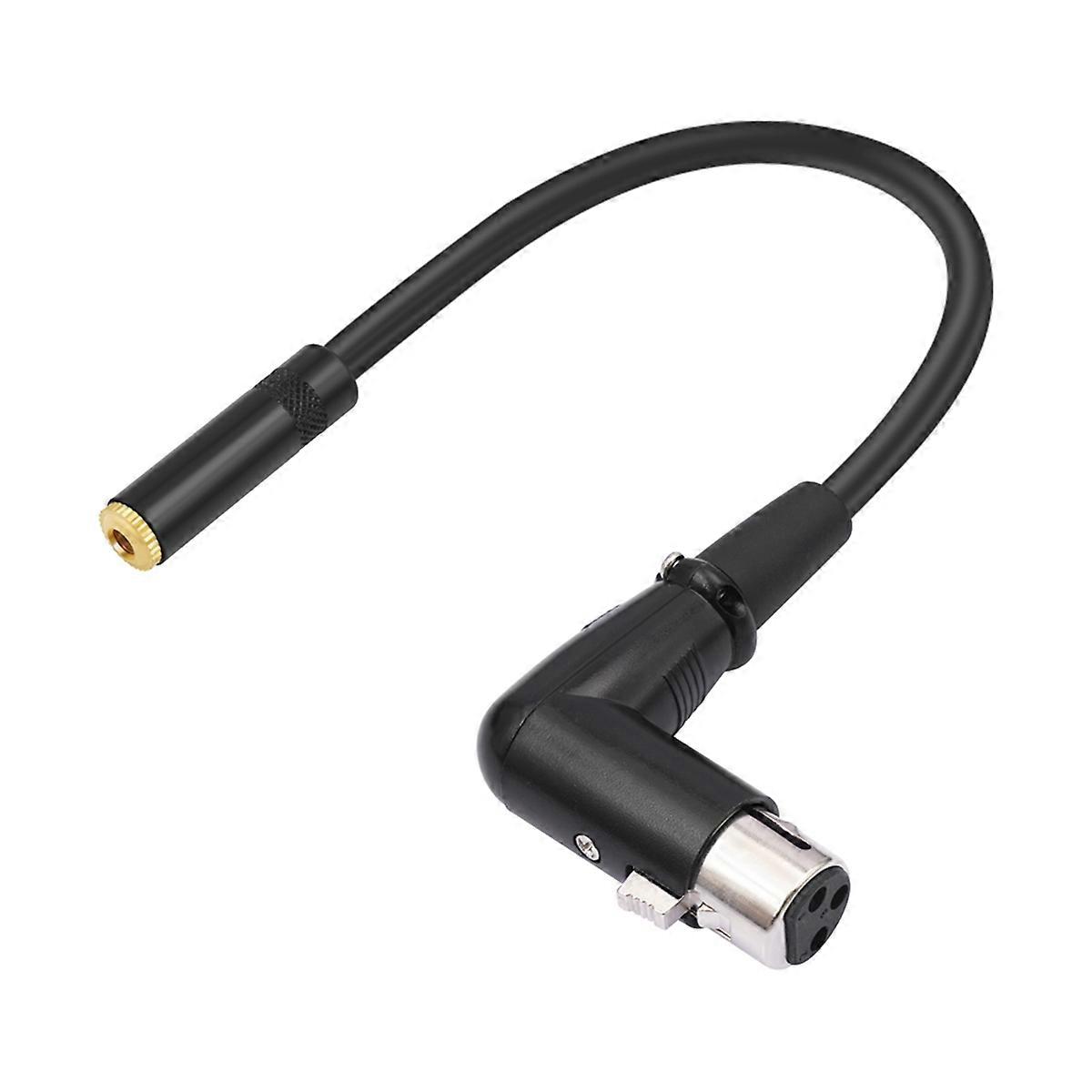1/8 to Right Angle XLR Cable,Balanced 3.5mm Female Stereo B