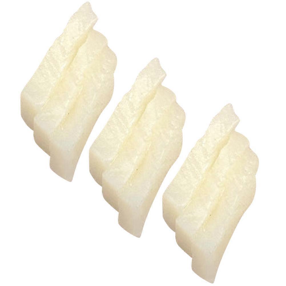 Simulated Tuna Slices Artificial Tuna Models for Decor 6Pcs White Lifelike Fish Slices
