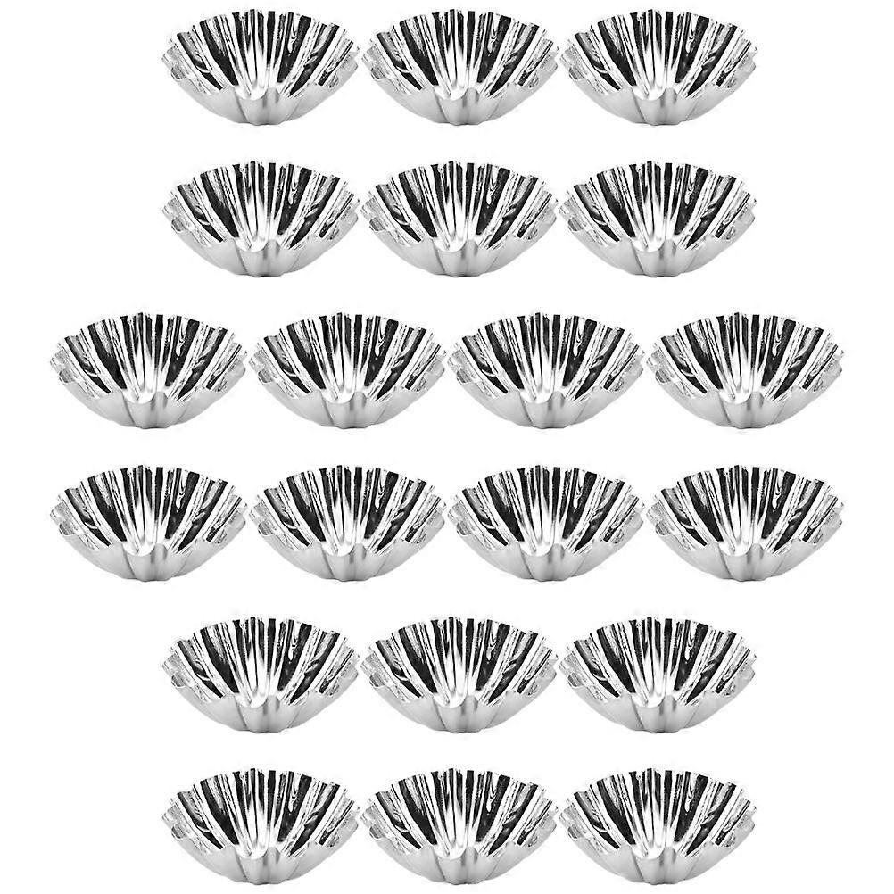 Non-Stick Egg Tart Mold Baking Molds for Baking 100Pcs Multi-Function Silver