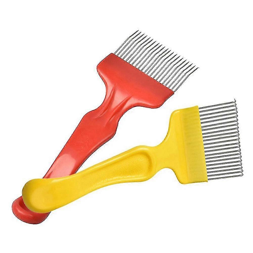 מזלג דבש חתוך נירוסטה 21 פינים אנכי 90 מעלות כלי דבורה מחט מעוגלת