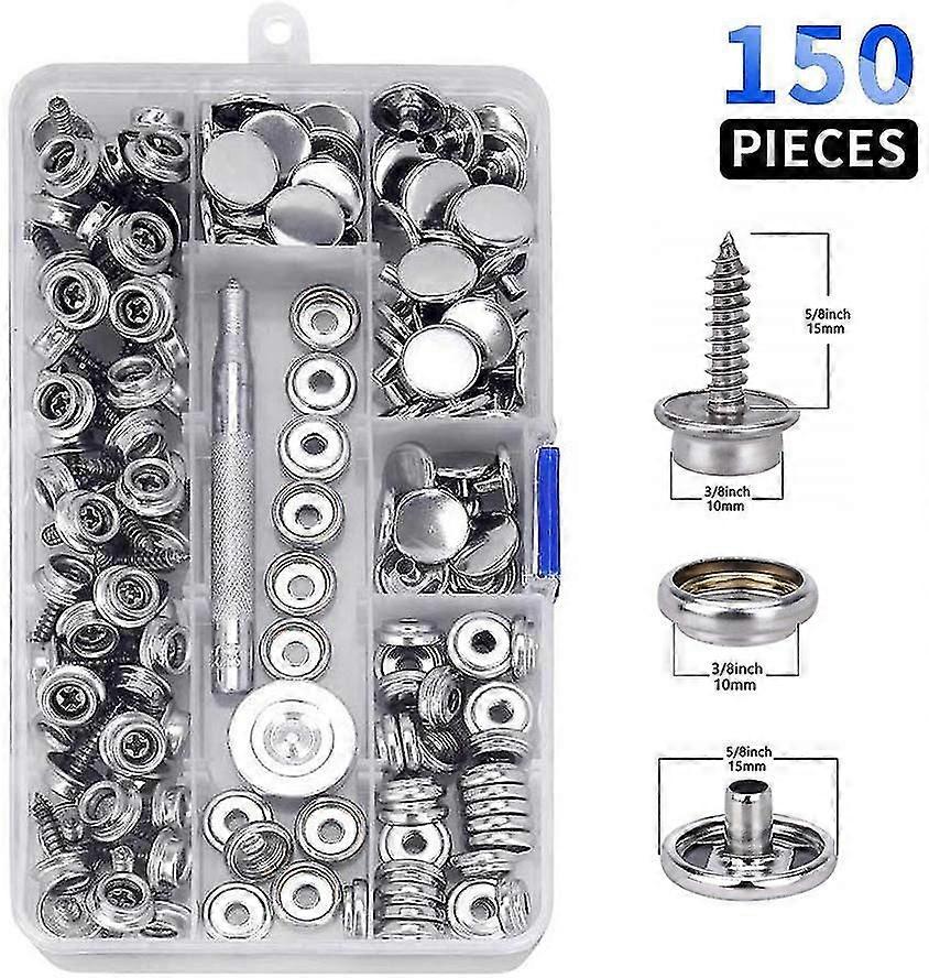 Marine Grade Canvas Boat Cover Snap Button Fastener Kit152pcs