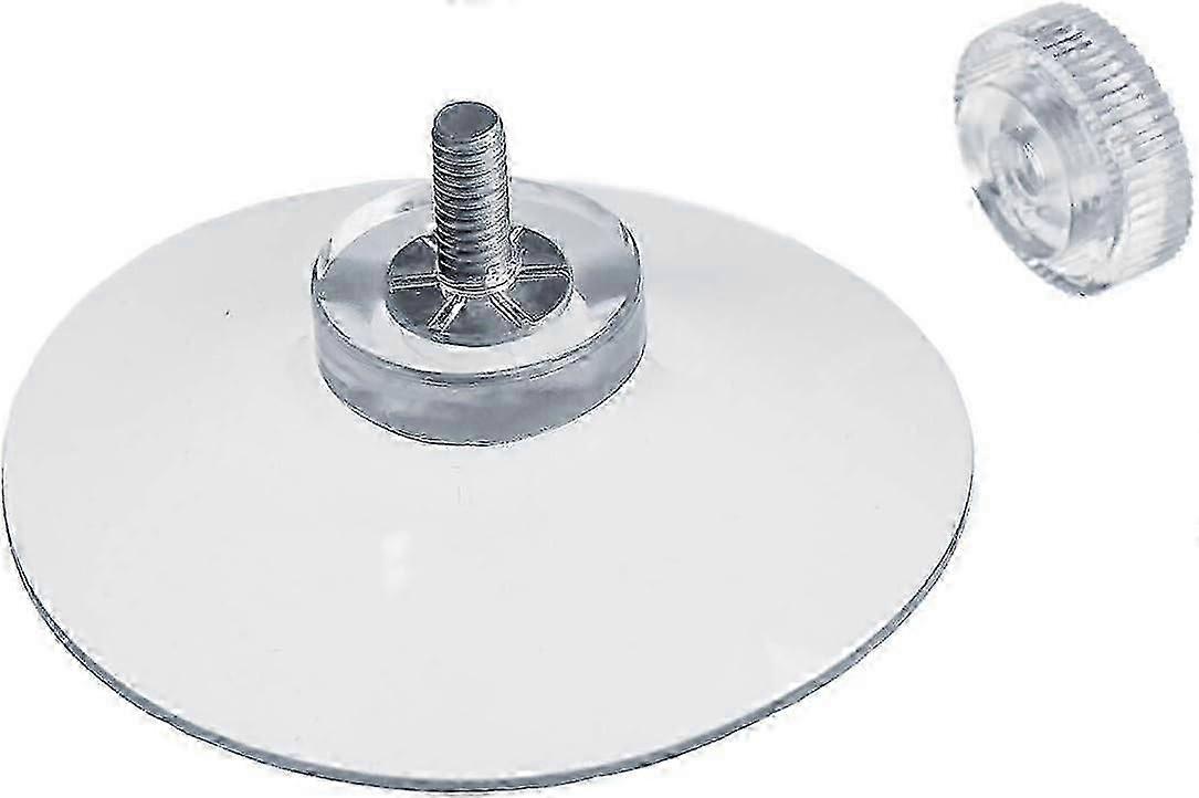 8 x suction cups 50 mm with M4x10mm thread with knurled nuts Transparent - Made in Germany