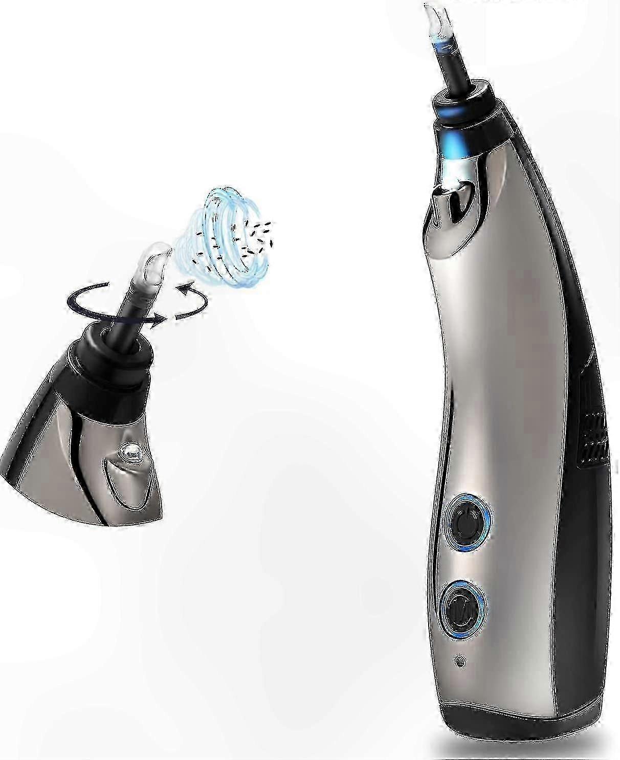 Safe Ear Cleaning Tool with Suction, Light, and Rotatable Vacuum for Wax Removal