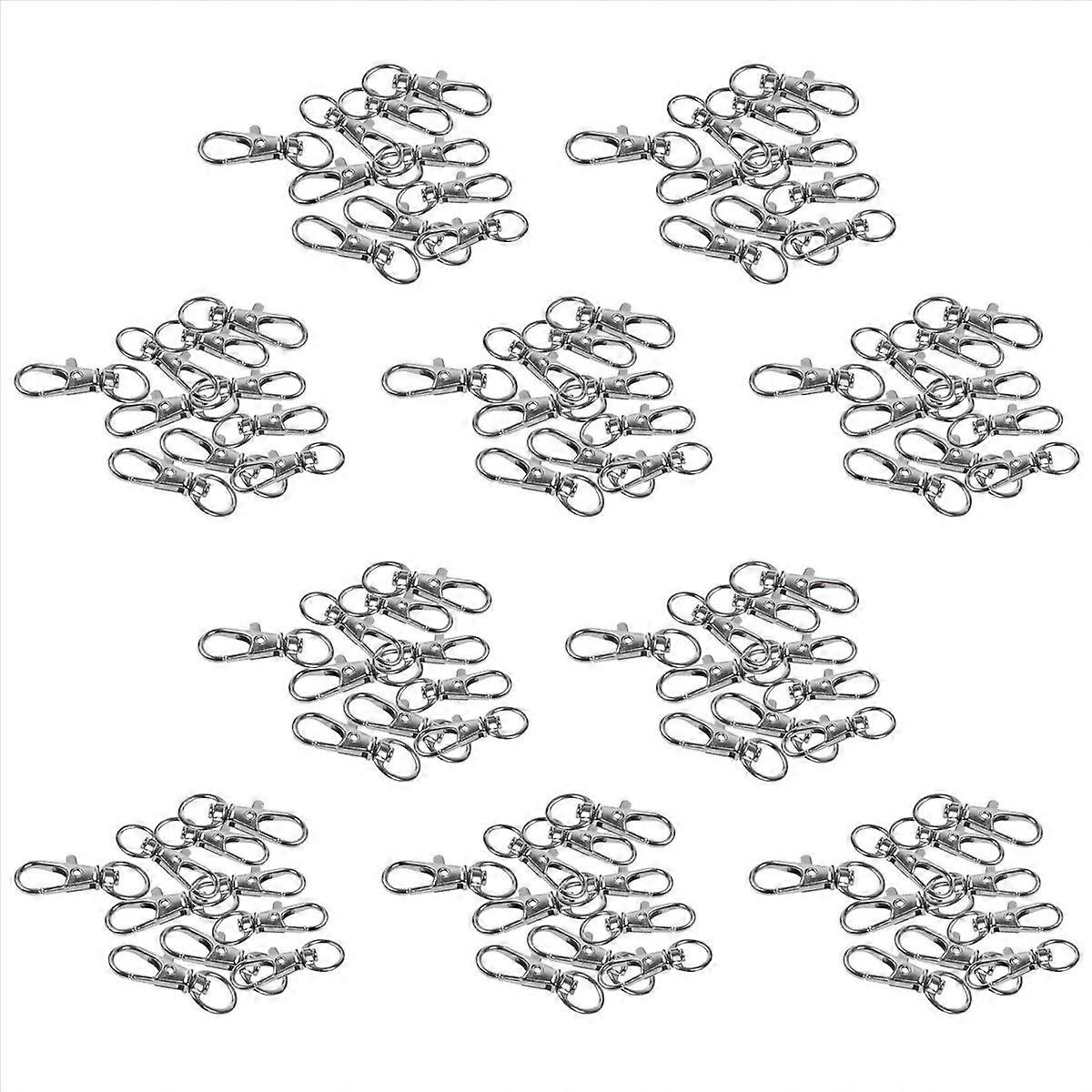 10pcs Metal Clasp Swivel Trigger Clips Snap Hooks Silver