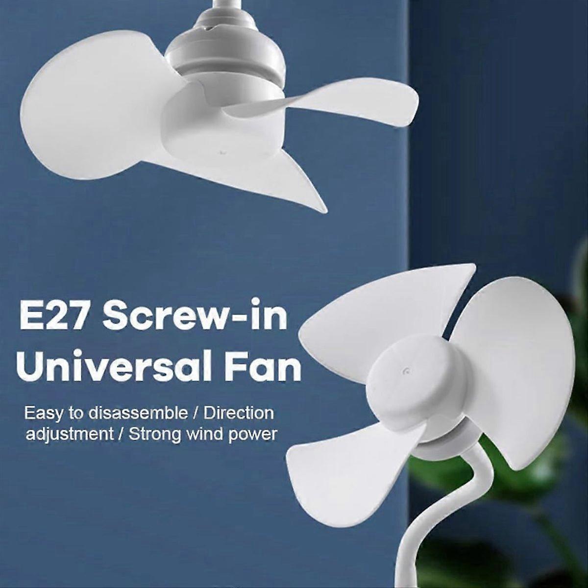 E27 Screw-In Universal Fan,3 Blades E27 Thread Base Ceiling Fan