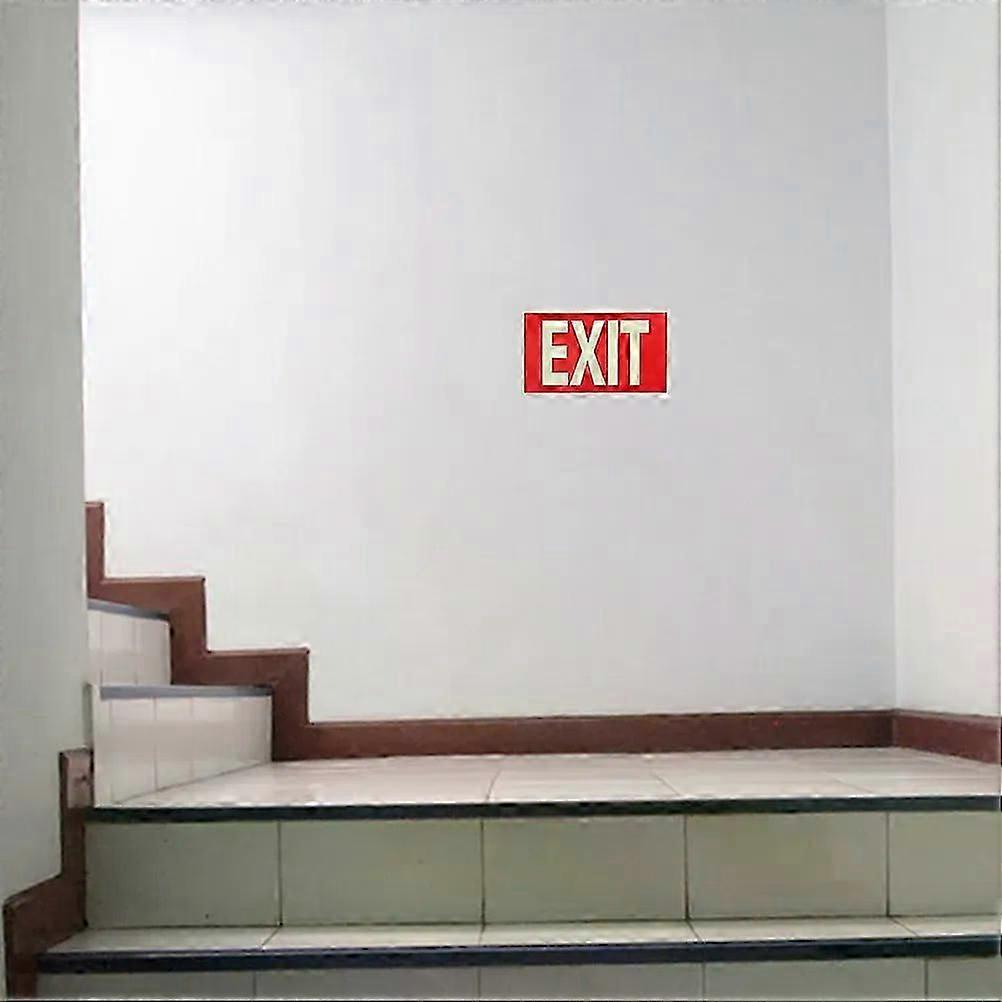 4Pcs Glow In The Dark Exit Sign Stickers PVC Emergency Direction Guide For Mall Public Buildings Photoluminescent Warehouse