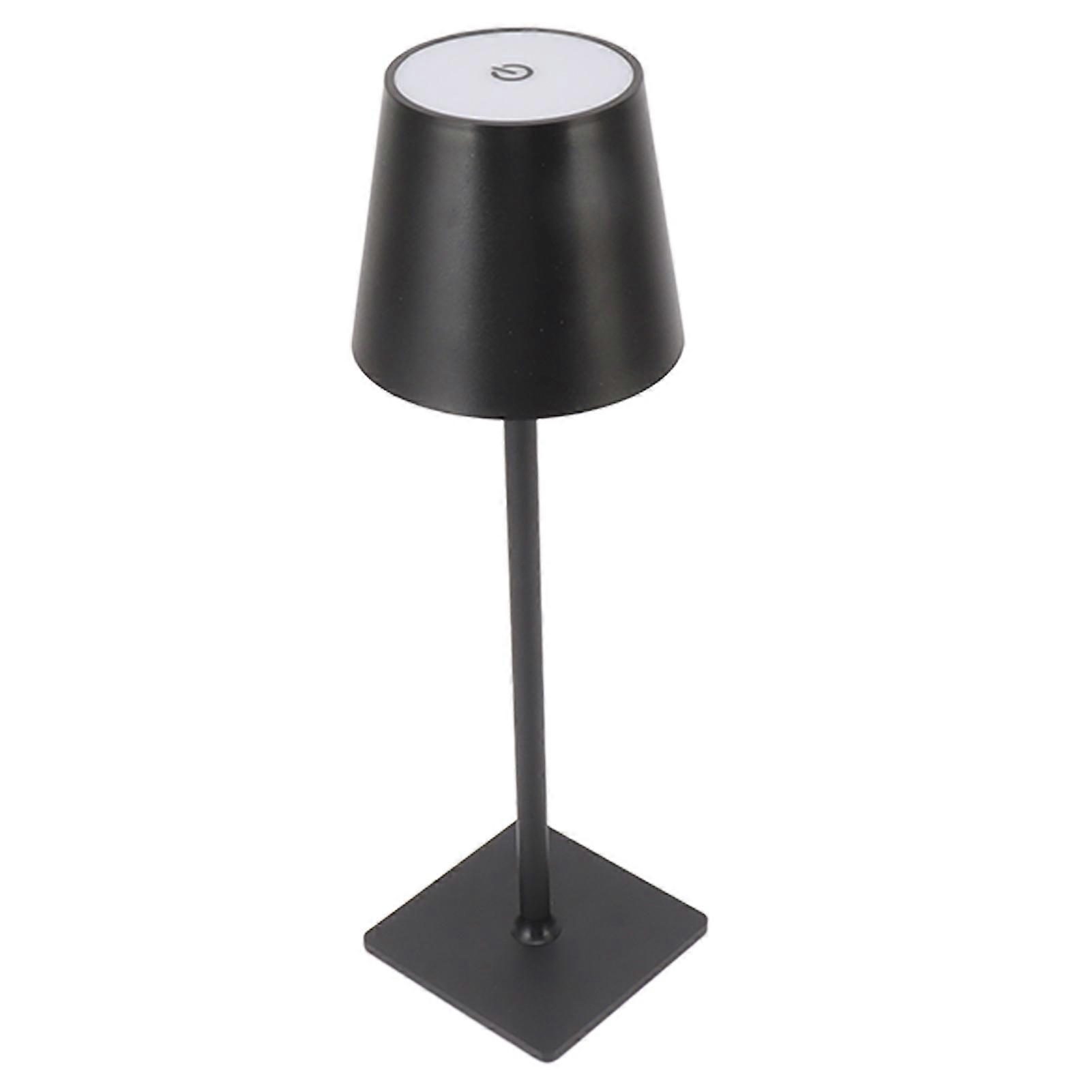 Cordless Table Lamp Rechargeable LED Minimalist Table Light Touch Night Light for Camping Coffee Table Restaurant Black 