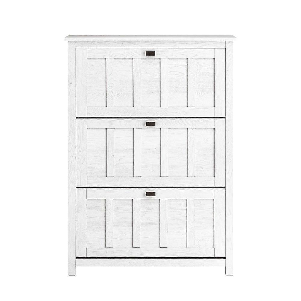 3 Flip-Drawers Shoe Rack with Adjustable Shelves for 12-18 PairsShoe CabinetHallway Storage Unit for