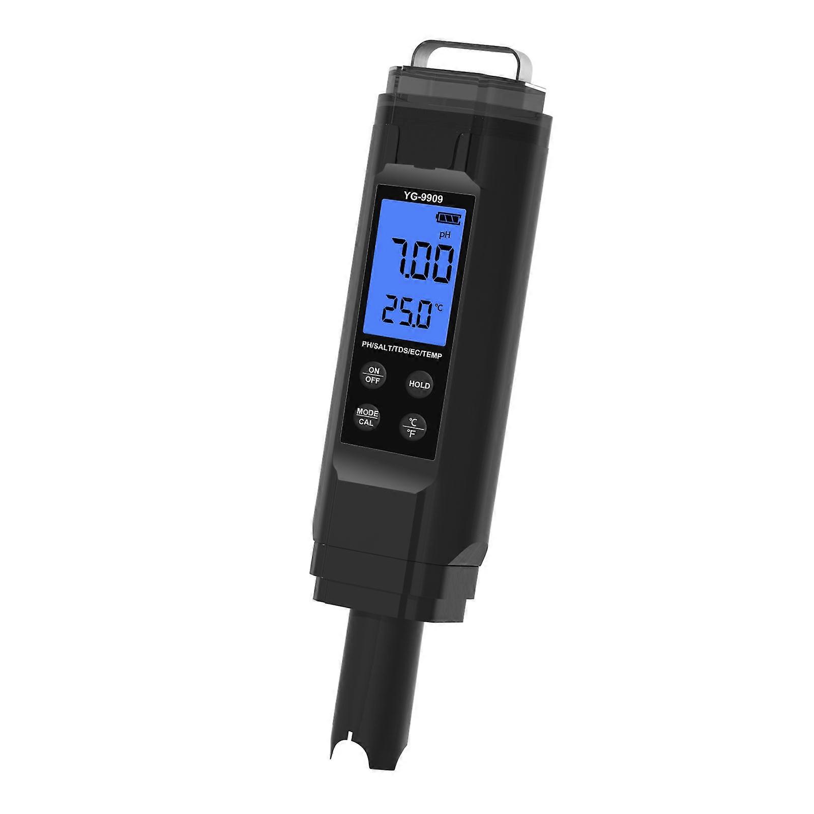 Digital Display Advanced 5 in 1 Water Tester with High Accuracy Measurements for Hydroponics Aquatic Life and Research Multicolor