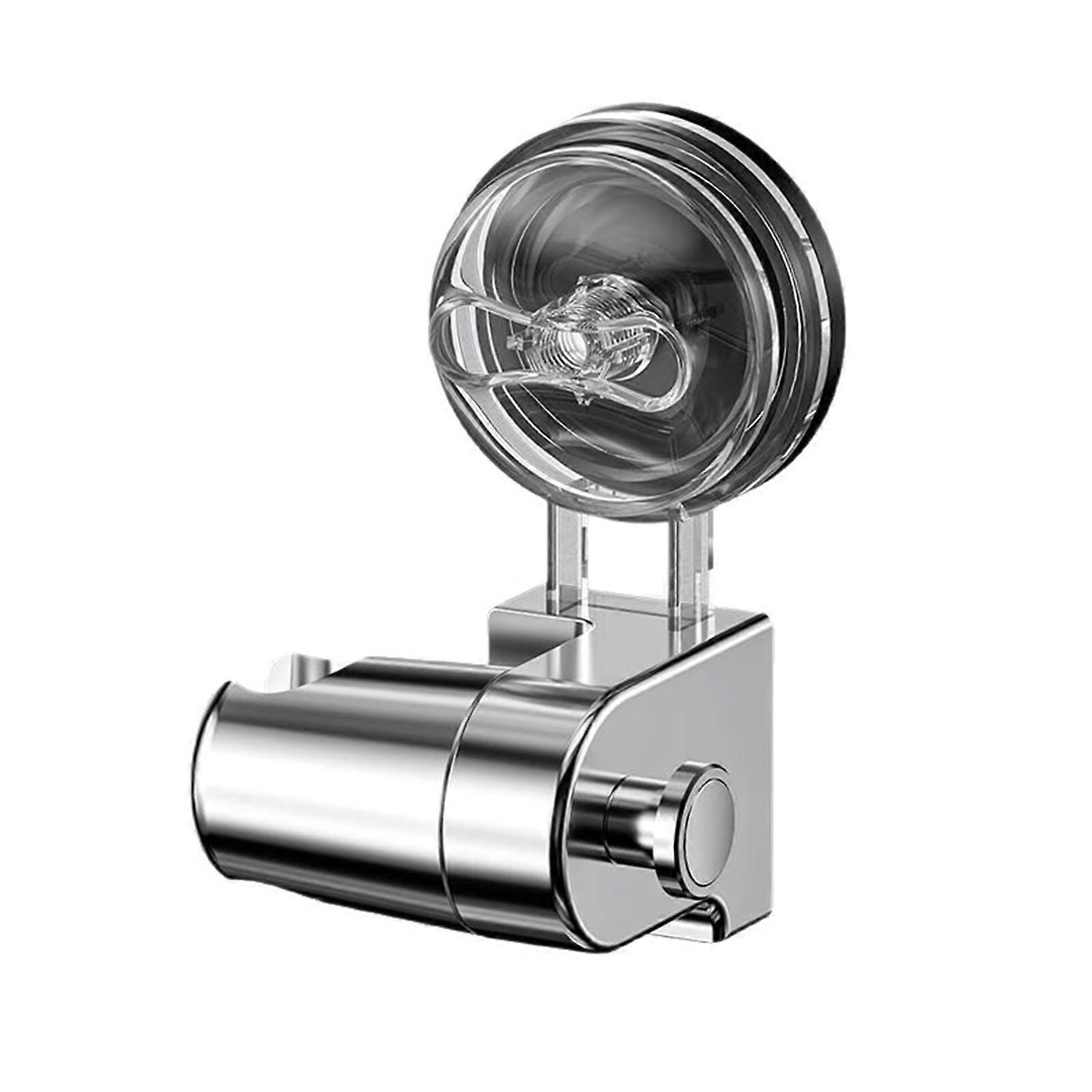 Strong Adhesion Shower Head Mount Adjustment Angle Suction Cup Installation Universal Shower Brackets for Smooth Wall  silver