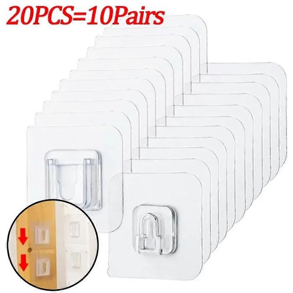 Double-sided adhesive hooks, transparent suction cup design, multi-purpose storage