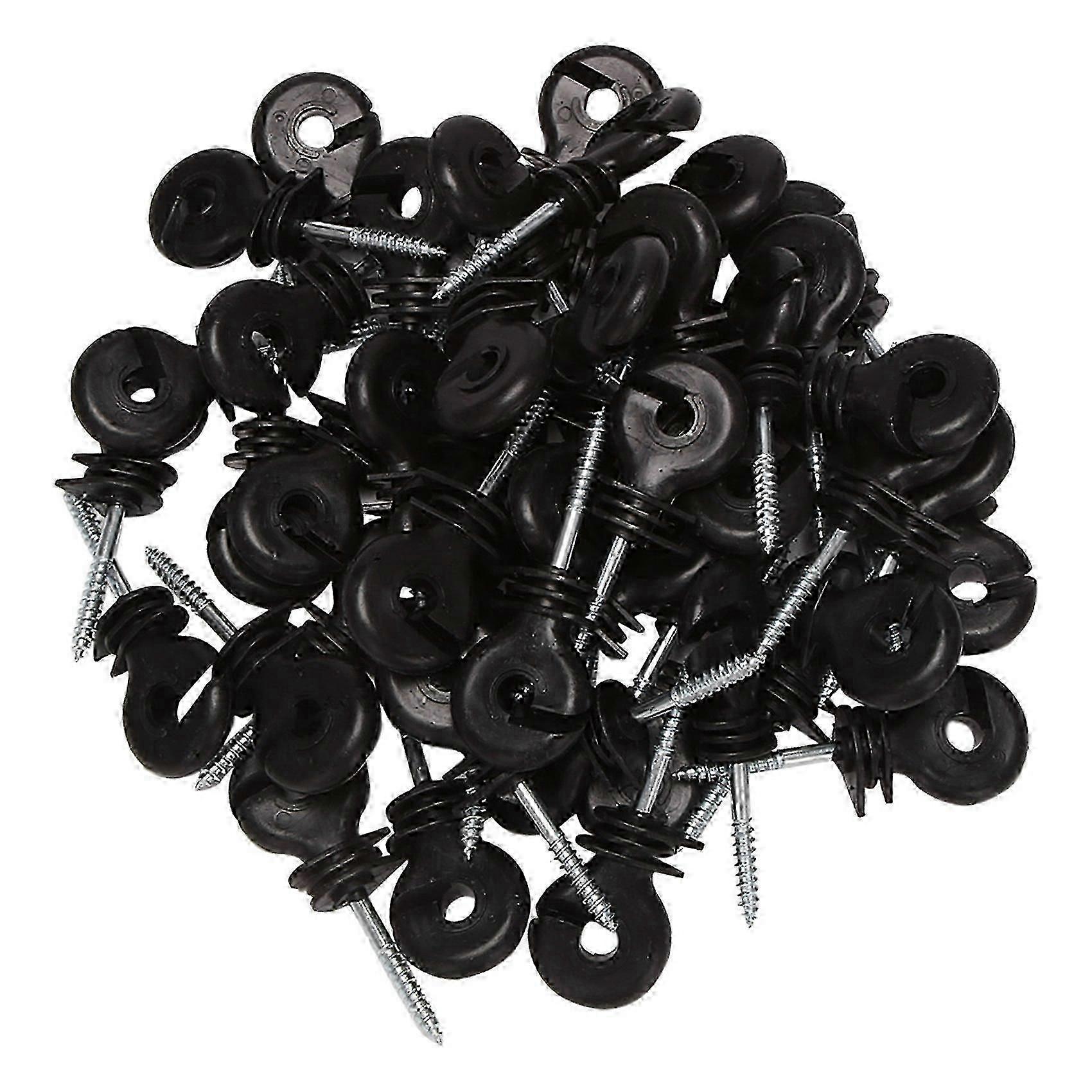 50Pcs Electric Fence Offset Ring Insulator Screw In Posts