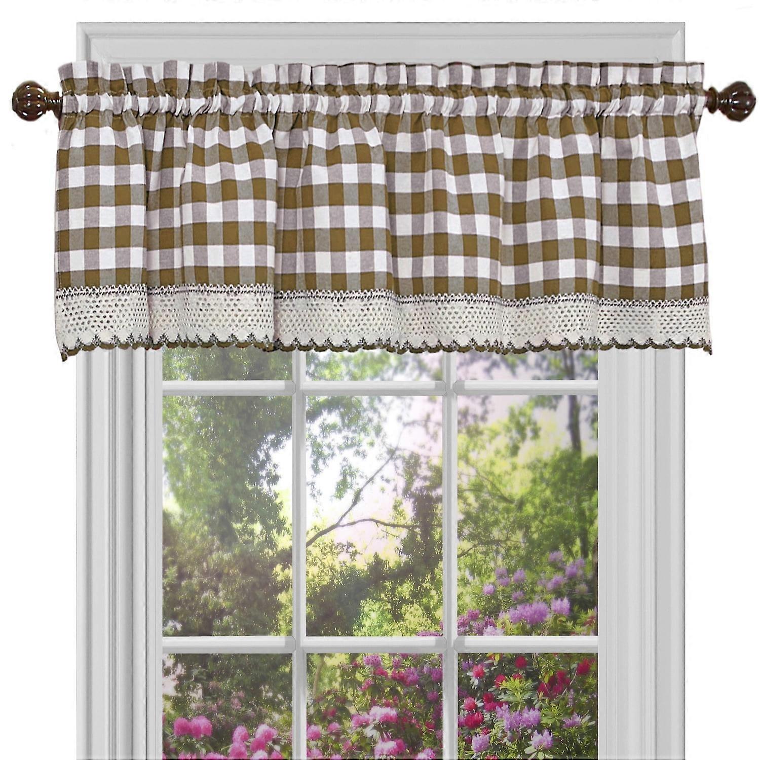 Classic Buffalo Check Kitchen Curtain Valance