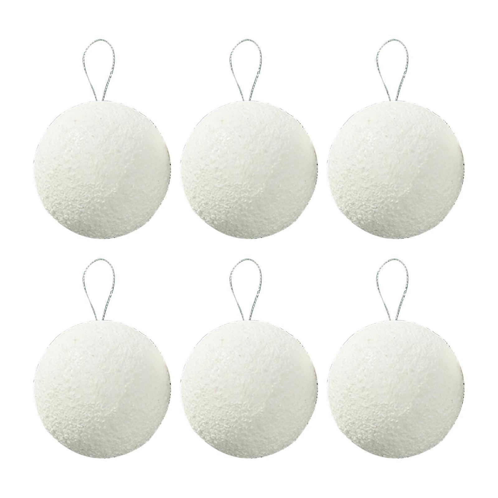 Décorations de Noël ZKCCNUK - Lot de 6 boules de Noël à suspendre pour sapin, 4/6/8 cm