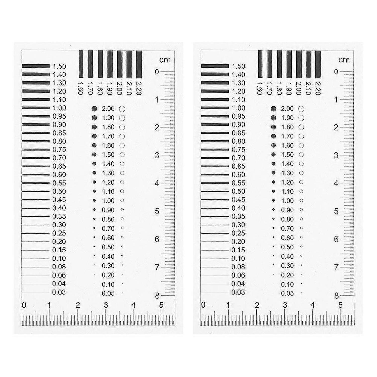 2 Pcs High-Precision Transparent Crack Width Ruler Scratch And Spot Appearance Inspection Ruler Crack Width Gauge For Construction