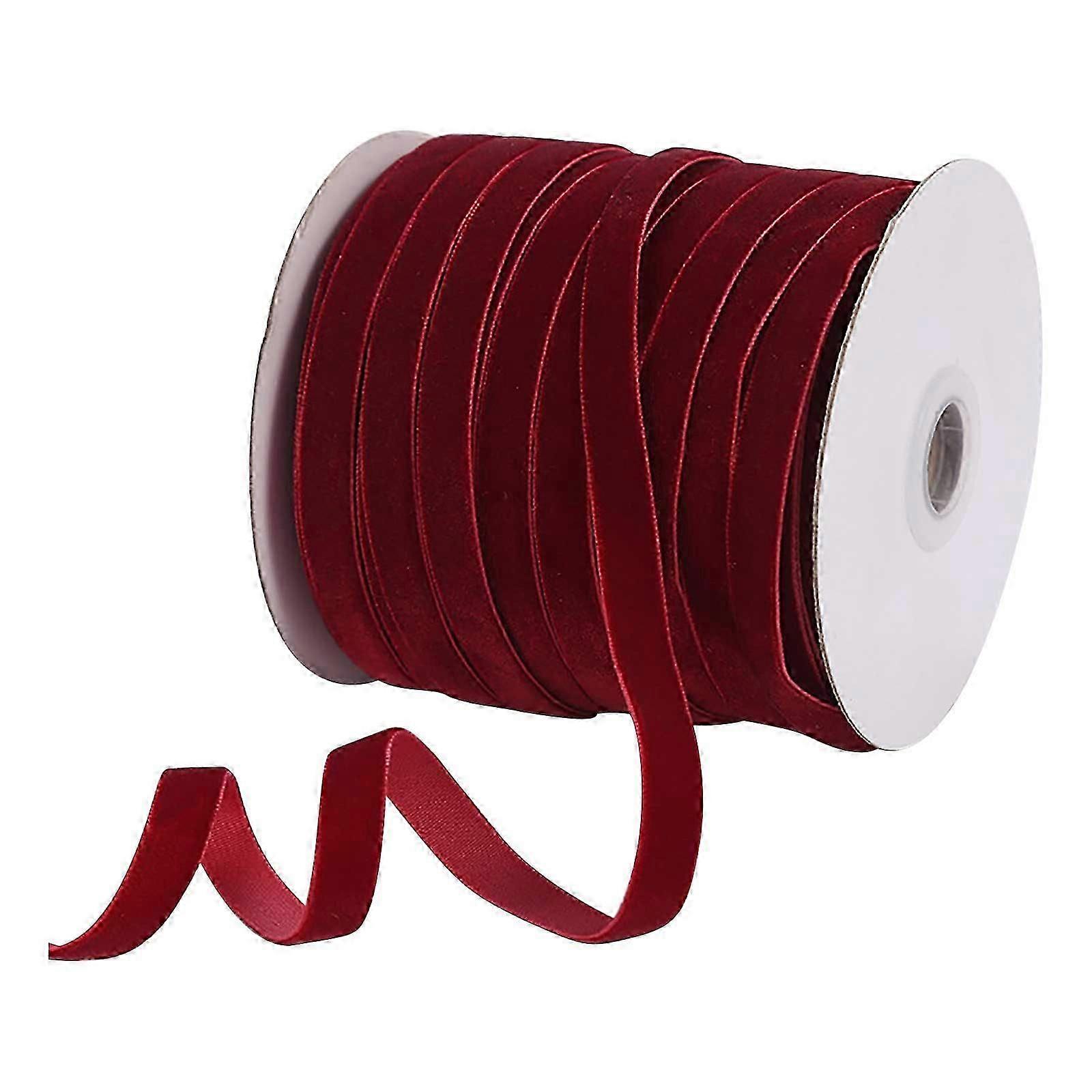 veelkleurig 1cm fluwelen lint stroomden lint fluwelen sieraden doe-het-zelf lint boog accessoires lint 50 meter